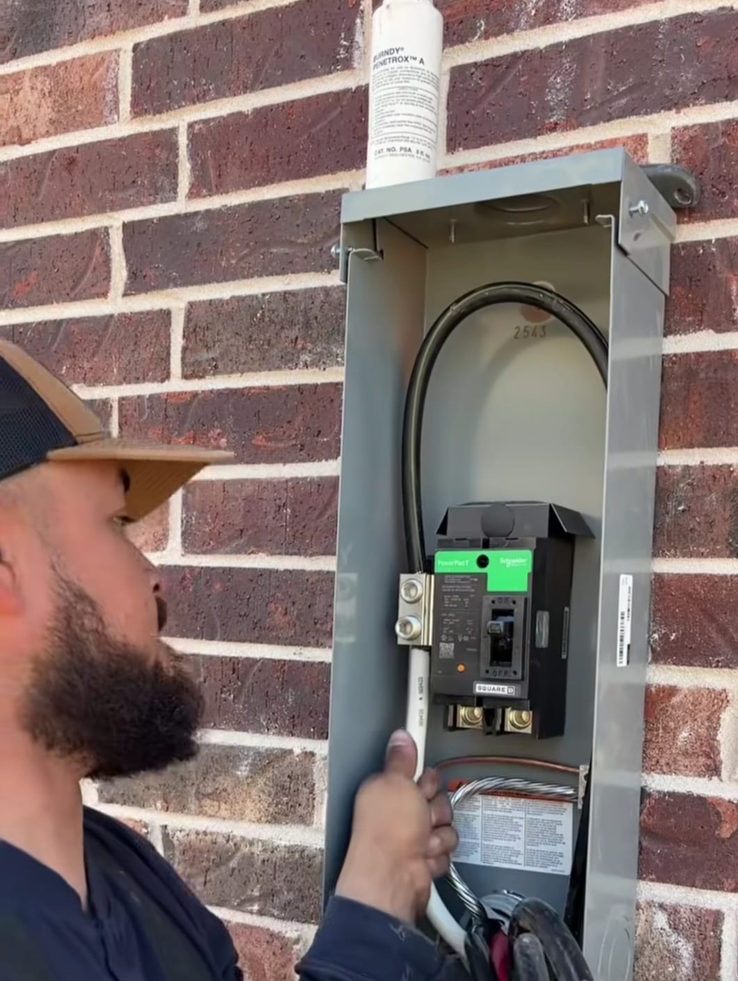 Electrical Panel Upgrades — Square D PowerPact disconnect, finished