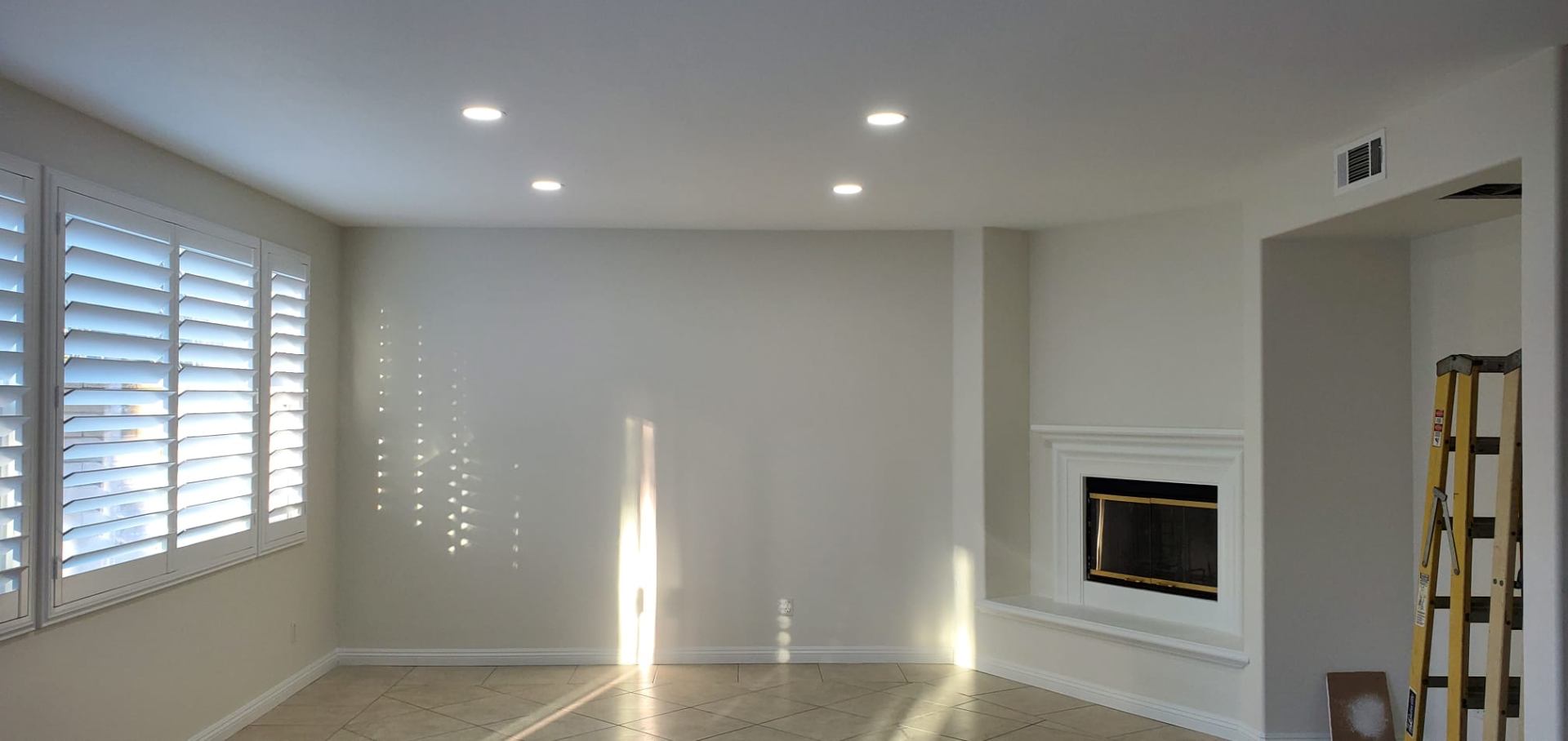 Residential Electrical — Living-room recessed retrofit